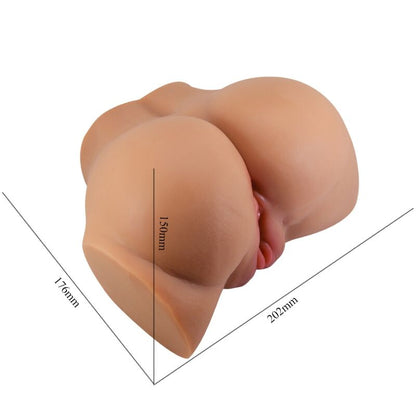 Vibrador Realista Duplo com Controlo Remoto para Vagina e Ânus