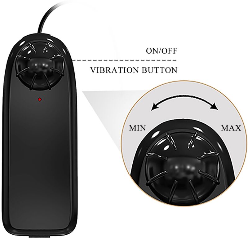 Close-up do Vibrador Realista BAILE Catoblepas 20,6cm com Controle Remoto, destacando sua textura e design curvo.