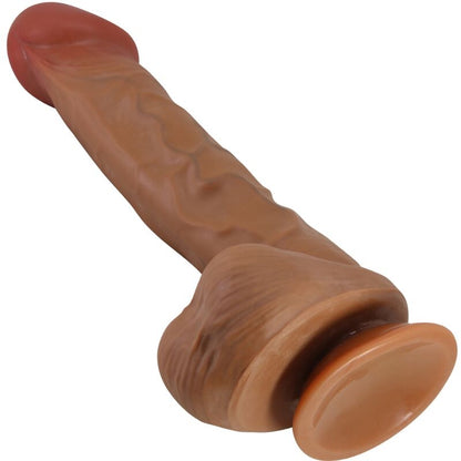Imagem do Dildo Realista Curvo BAILE 26 CM Carne, destacando sua forma ergonómica e textura detalhada.