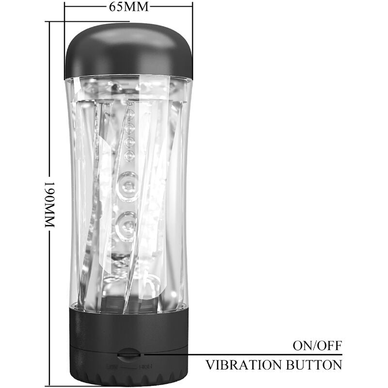 Masturbador Masculino PRETTY LOVE Tamara Vibratório Multi-Velocidade Preto