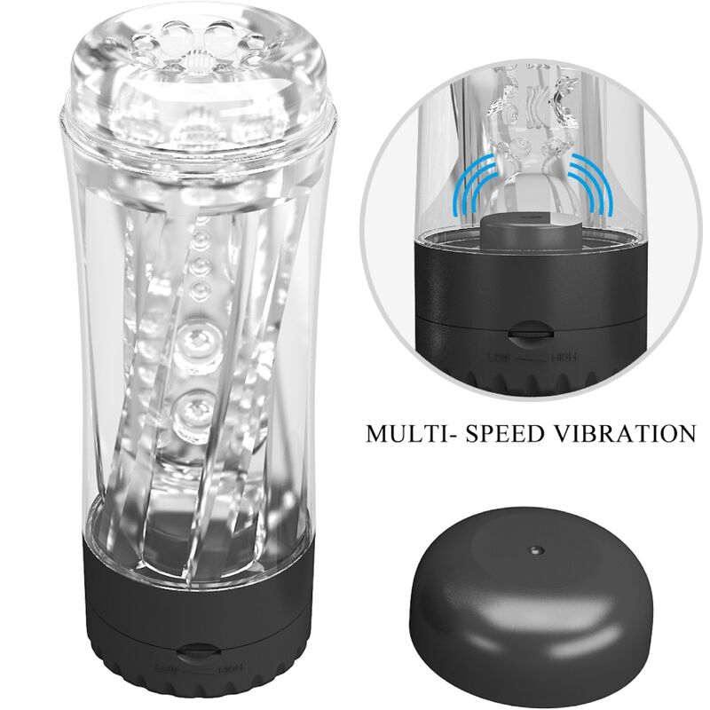 Masturbador Masculino PRETTY LOVE Tamara Vibratório Multi-Velocidade Preto