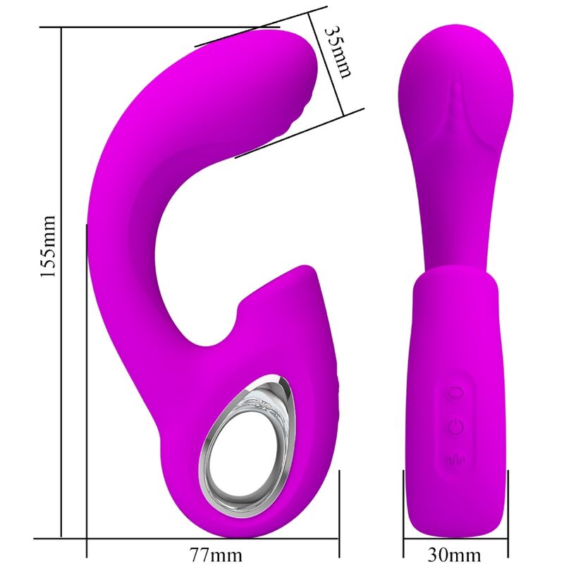 Vibrador PRETTY LOVE SIBEL para ponto G e clítoris roxo com 10 funções de vibração