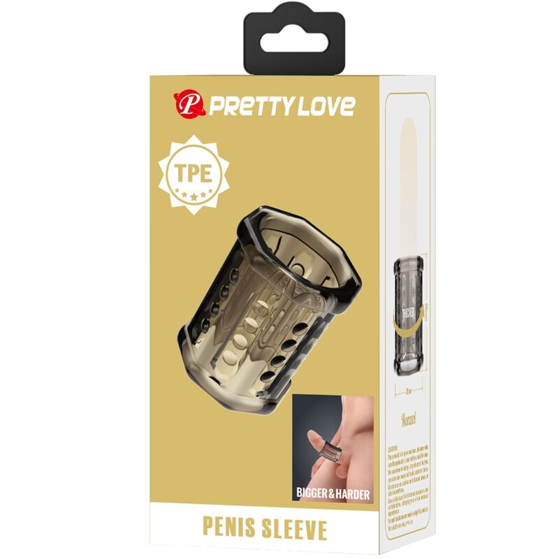 Manga Peniana PRETTY LOVE Ronael super elástica transparente e texturizada
