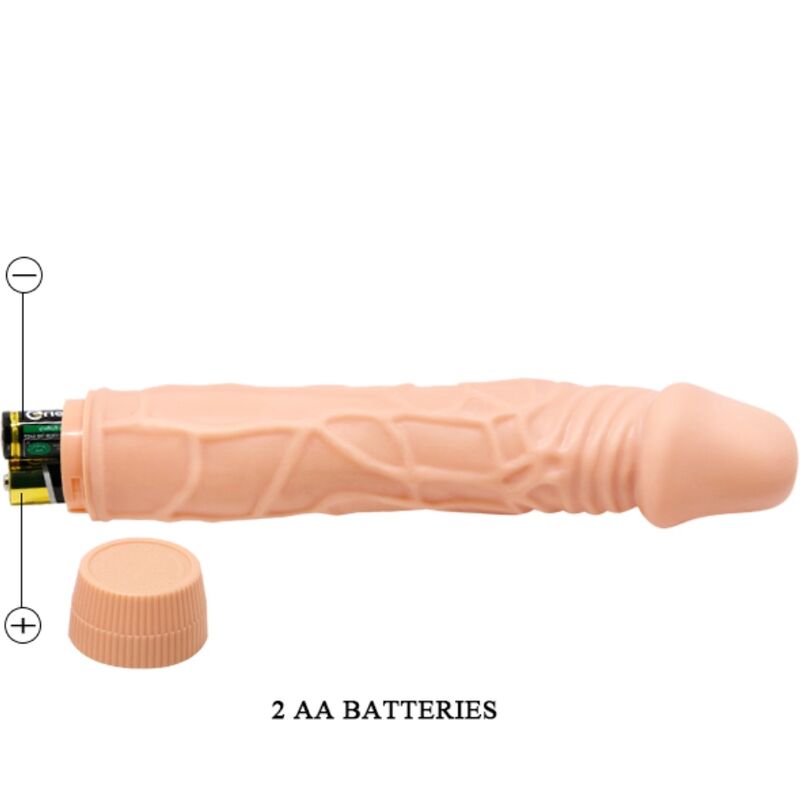 Vibrador Dildo Realista BAILE 22,5cm Cor de Carne com função de vibração.