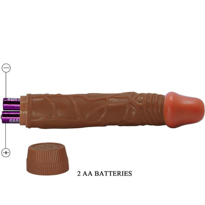 Vibrador Dildo Realista BAILE 22,5cm, com textura e cor detalhadas para prazer autêntico.