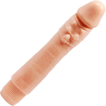 Vibrador Realista BAILE Dybbuk 24cm Cor Pele com detalhes nervurados e textura autêntica.