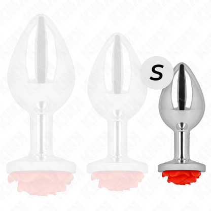 PLUG ANAL ROSA VERMELHO TAMANHO S