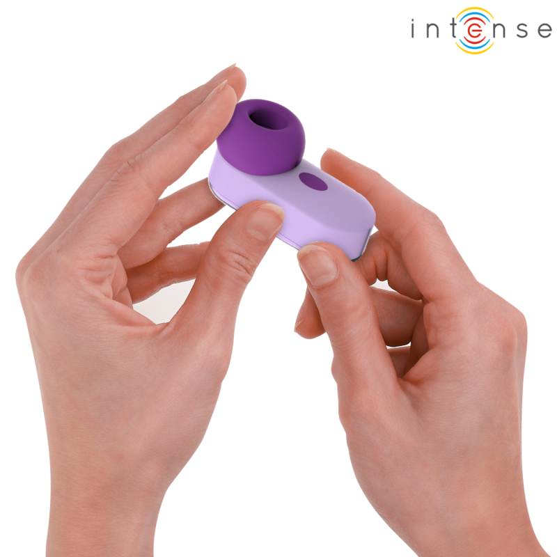 INTENSE Estimulador Clitoriano Sabrina Roxo com design compacto e ponta simuladora de língua.
