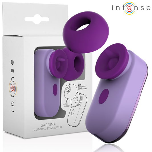 INTENSE Estimulador Clitoriano Sabrina Roxo com design compacto e ponta simuladora de língua.