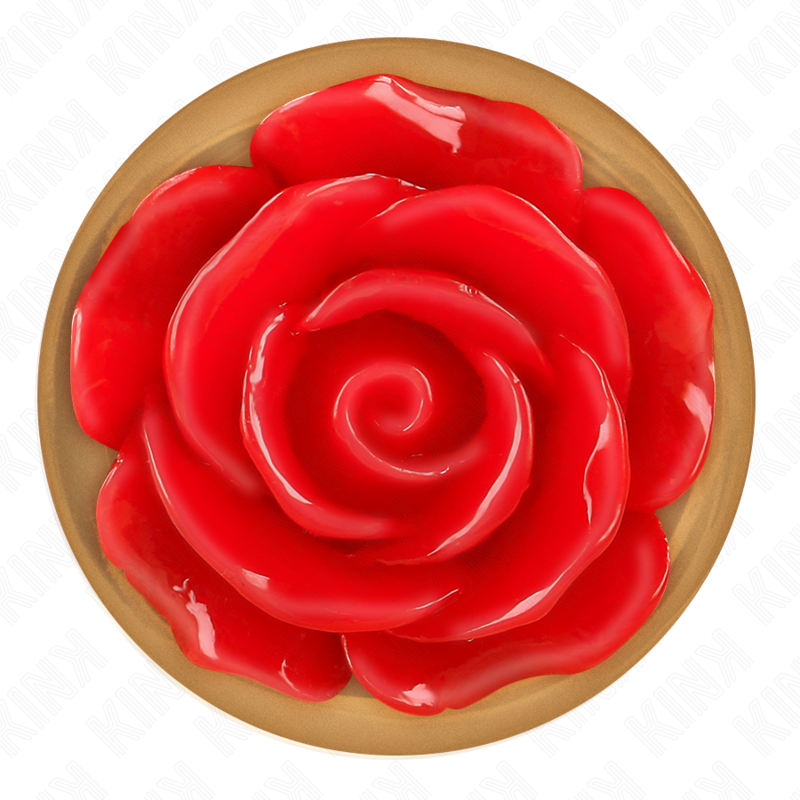 PLUG ANAL ROSA OURO COM ROSA VERMELHA L