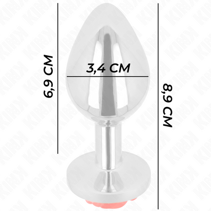 PLUG ANAL ROSA VERMELHO TAMANHO M