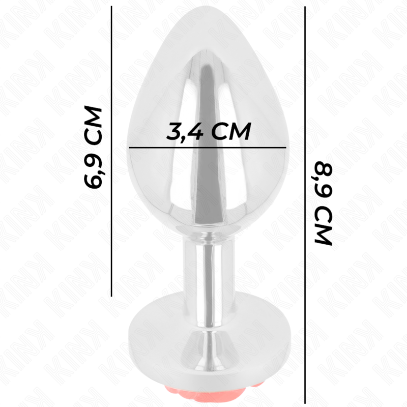 PLUG ANAL ROSA VERMELHO TAMANHO M