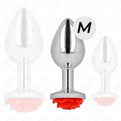 PLUG ANAL ROSA VERMELHO TAMANHO M