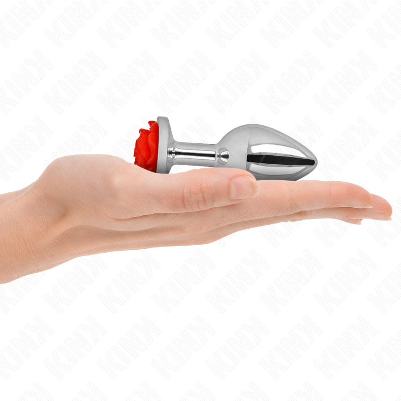 PLUG ANAL ROSA VERMELHO TAMANHO M