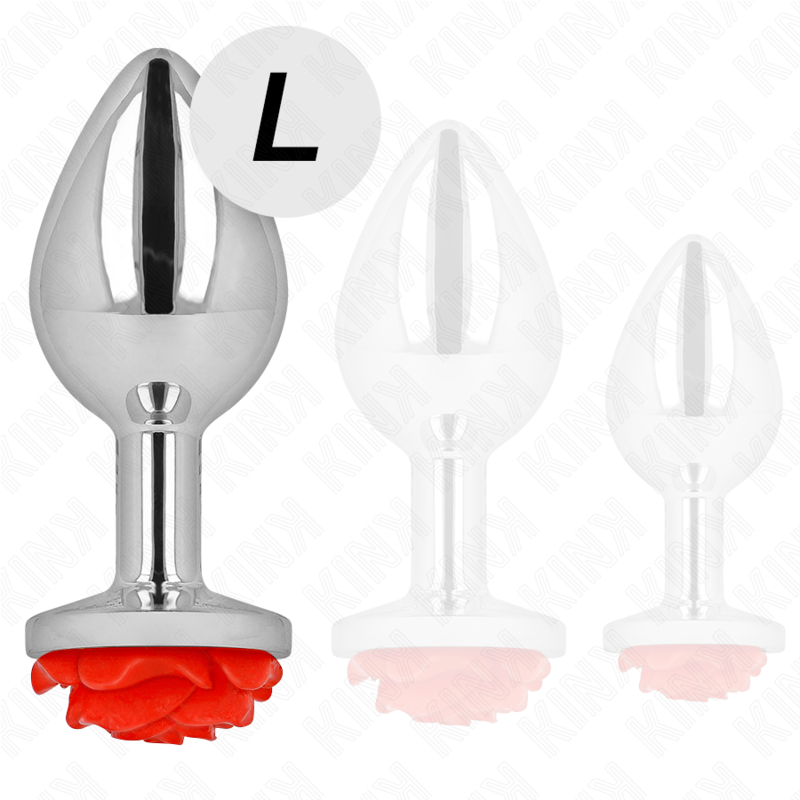 PLUG ANAL ROSA VERMELHO TAMANHO L