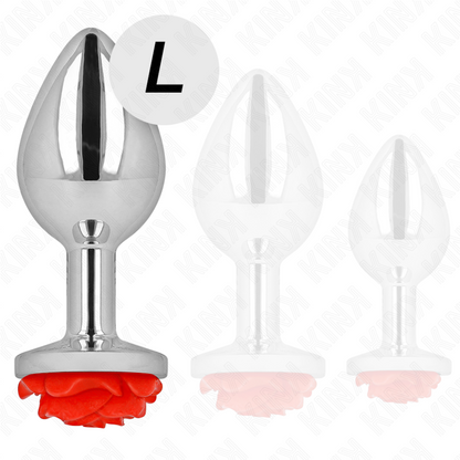PLUG ANAL ROSA VERMELHO TAMANHO L