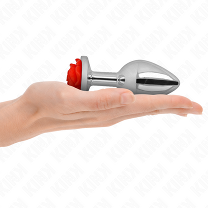 PLUG ANAL ROSA VERMELHO TAMANHO L