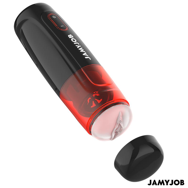 Close-up of the JAMYJOB Masturbador Automático STORM showing its sleek design and features.