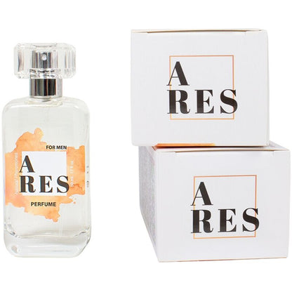 SECRETPLAY Ares Perfume Feromonas Natural Masculino Spray 50 ML, frasco e detalhes do aroma.