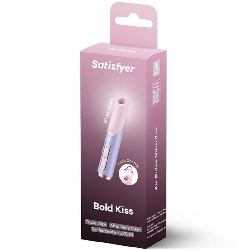 Satisfyer Estimulador Clitoriano Bold Kiss Wave 4D Air Pulse Rosa/Violeta