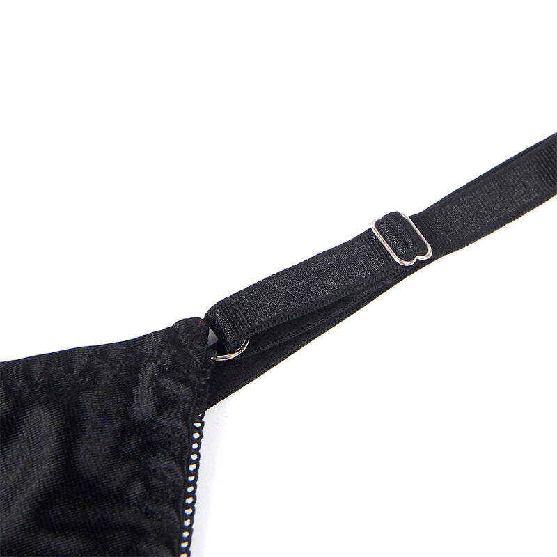 Close-up do Conjunto de Lingerie SUBBLIME L/XL com Sutiã Aberto e Laço Preto, realçando os detalhes em renda e o ajuste confortável.
