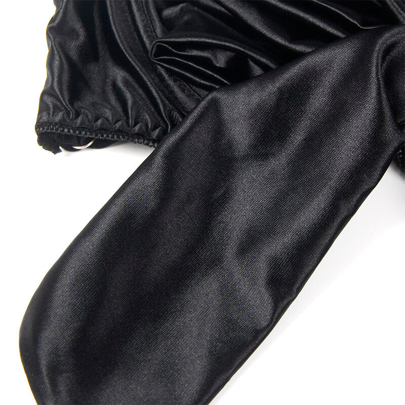 Close-up do Conjunto de Lingerie SUBBLIME L/XL com Sutiã Aberto e Laço Preto, realçando os detalhes em renda e o ajuste confortável.