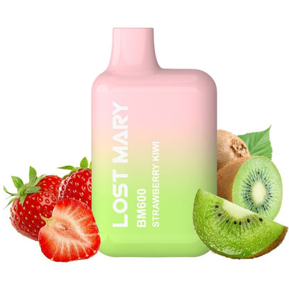 LOST MARY - BM600 NICOTINA VAPER 2% DESCARTÁVEL MORANGO KIWI