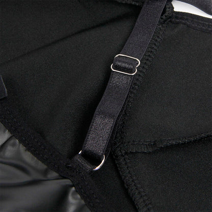 Vestido sexy SUBBLIME em couro PU preto com alças ajustáveis para um look elegante e sedutor.