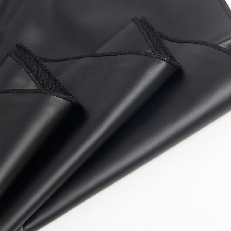 SUBBLIME Vestido com Alças Couro PU Preto, destacando a textura e o design sensual