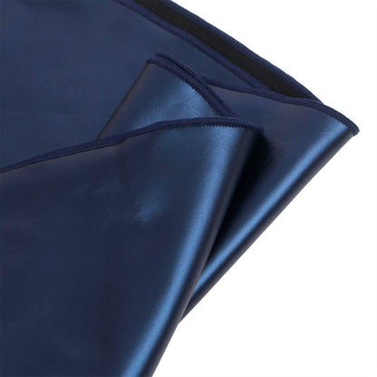 Close-up of the SUBBLIME Camisola Sexy Azul with PU Leather Straps S/M showing its design and texture.