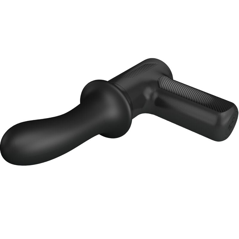 Close-up do Massageador PRETTY LOVE DJ Doctor 5 Configurações Preto, mostrando o design ergonómico e a cabeça de silicone.
