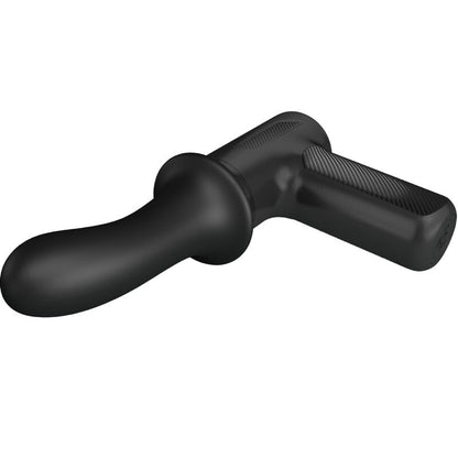 Close-up do Massageador PRETTY LOVE DJ Doctor 5 Configurações Preto, mostrando o design ergonómico e a cabeça de silicone.