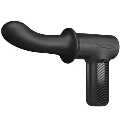 Close-up do Massageador PRETTY LOVE DJ Doctor 5 Configurações Preto, mostrando o design ergonómico e a cabeça de silicone.