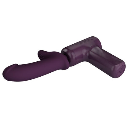 Close-up of the PRETTY LOVE Massageador DJ Scholar, a powerful purple wand vibrator with 5 settings.