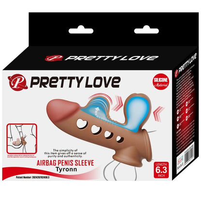 PRETTY LOVE Manga Peniana Tyronn com Airbag inflável, detalhes do design em silicone.