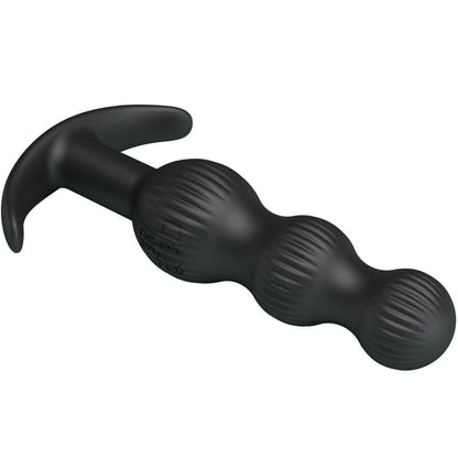 Vibrador anal PRETTY LOVE Sidney preto com design ergonómico e 10 funções de vibração.