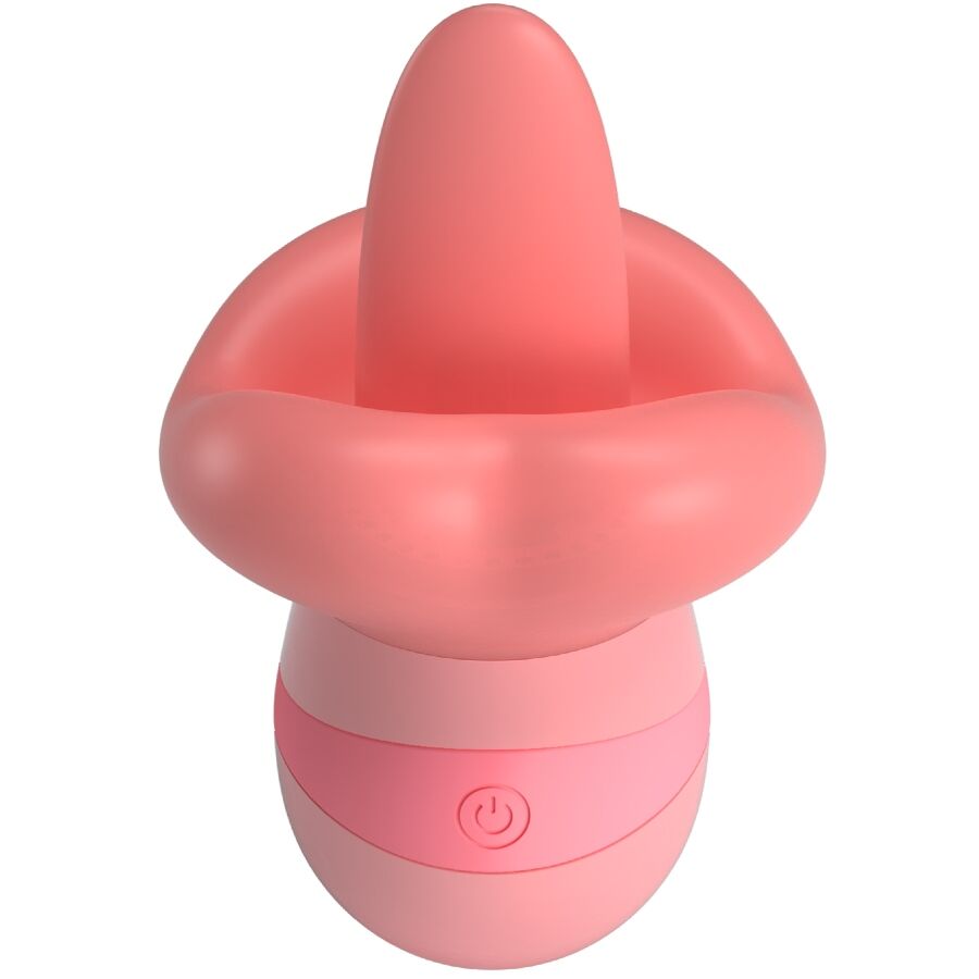 PRETTY LOVE Estimulador Clitoriano Kylee Tongue 10 Vibrações Rosa Nude com design ergonómico e ponta de língua.