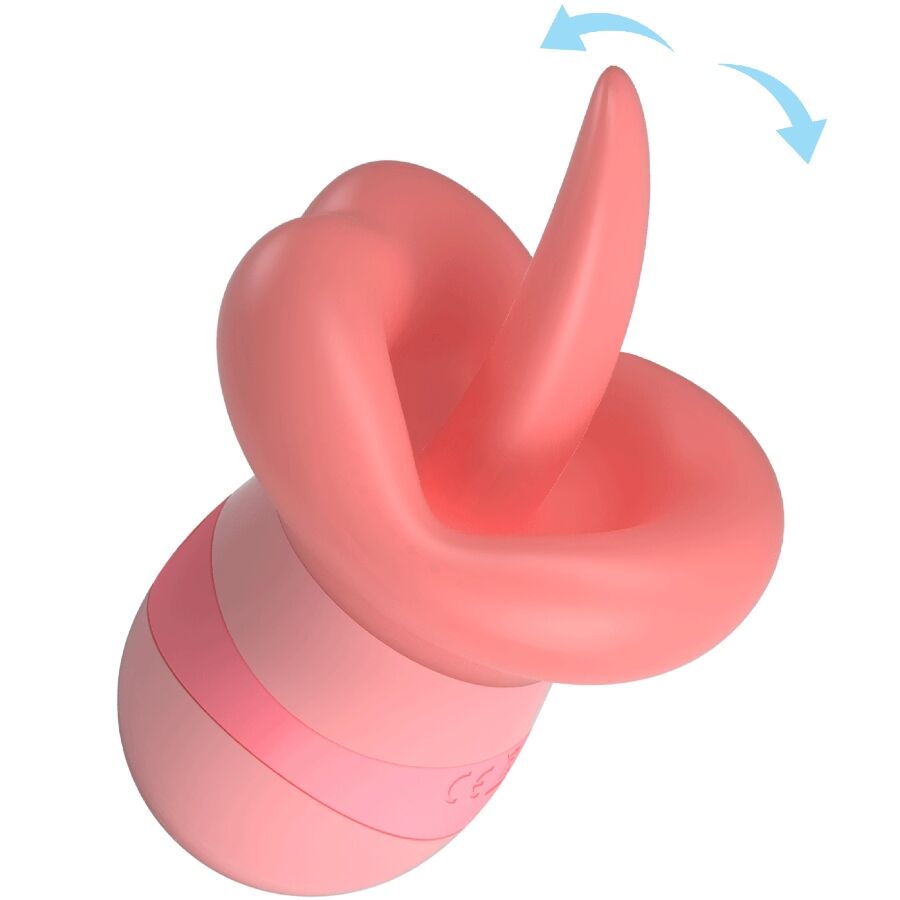 PRETTY LOVE Estimulador Clitoriano Kylee Tongue 10 Vibrações Rosa Nude com design ergonómico e ponta de língua.