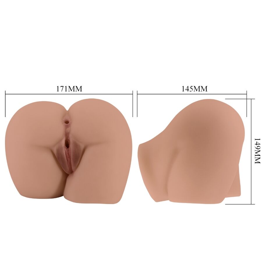 Vibrador com Vagina Realista, Ânus e Controle Remoto