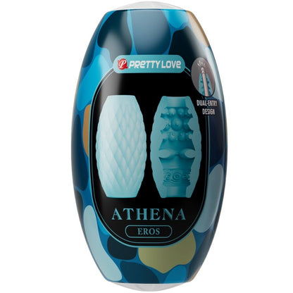 Close-up of the PRETTY LOVE Masturbador Masculino Athena Eros, showing its silicone texture and dual entry design.