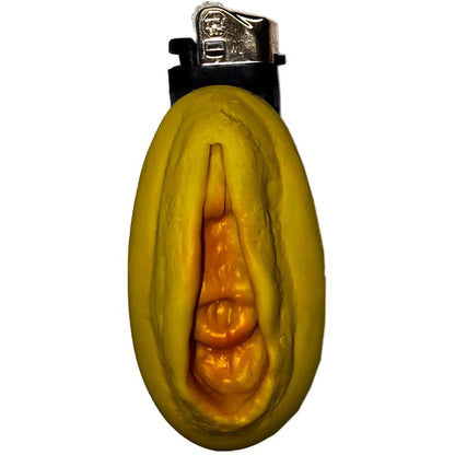 Isqueiro em Forma de Vagina Dourada
