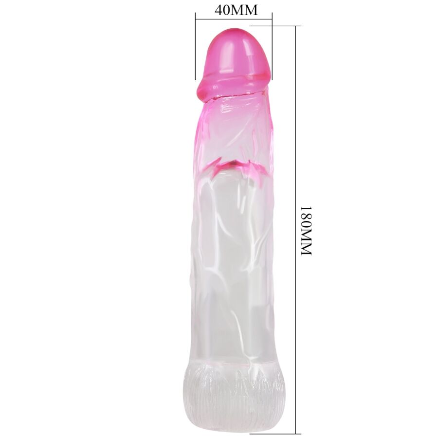 PRETTY LOVE Bainha de Ampliação Realista 6 CM Rosa para aumento peniano e prazer