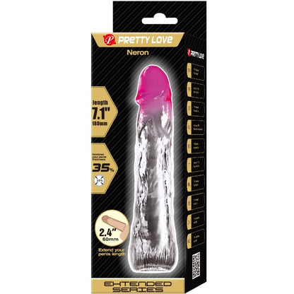 PRETTY LOVE Bainha de Ampliação Realista 6 CM Rosa para aumento peniano e prazer
