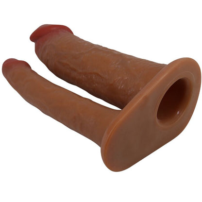 PRETTY LOVE Manga Dupla para Pénis com Extensão de 4 CM, mostrando sua textura suave e design realista para maior prazer.