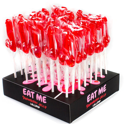 Display de Pirulitos em Formato de Pénis SECRETPLAY com 40 Unidades e Sabores de Bebidas