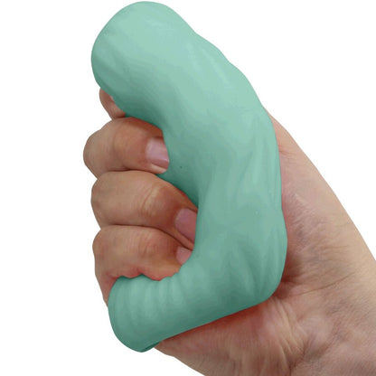 PPRETTY LOVE Masturbador Masculino ATHENA Egg Stroker Turquesa, mostrando a textura e o design compacto.