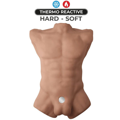 SILEXD Apollo L Torso Masculino Realista em cor caramelo, detalhe da textura e forma.