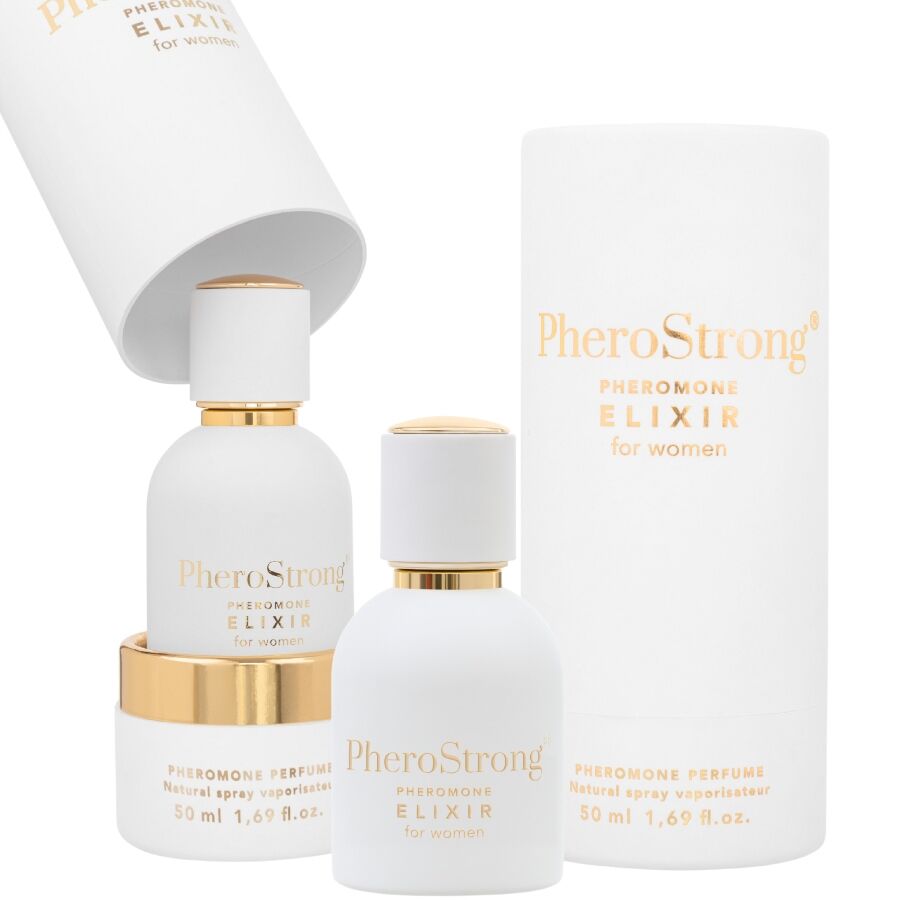 Frasco de PHEROSTRONG Elixir de Feromônios para Mulheres 50 ML