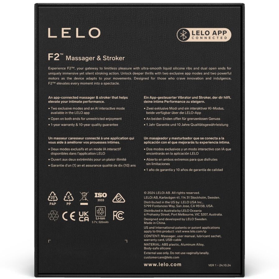 F2S™ Masturbador Masculino Interativo App Love Bridge
