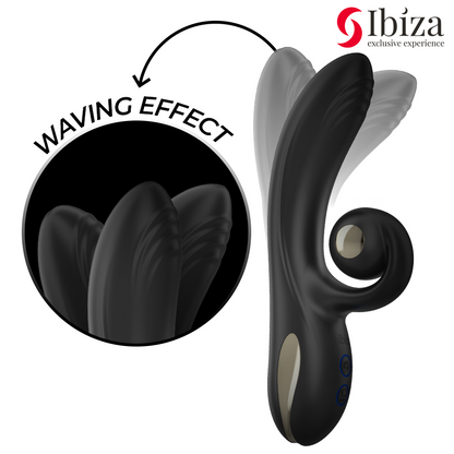 Vibrador Twister IBIZA Curvo com função de vibro-rotação e motor duplo para estimulação do Ponto G.